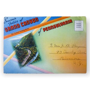 Vintage Grand Canyon of Pennsylvania Souvenir Folder - 1940s - 18 Views