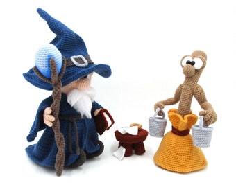 Apprenti sorcier - Modèle de crochet Amigurumi de Dinegurumi - Téléchargement instantané - PDF en allemand et anglais