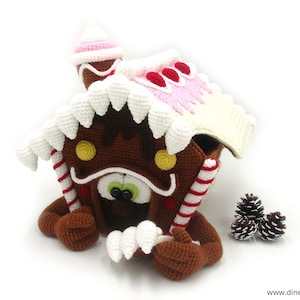 Gingerbread House amigurumi crochet pattern from Dinegurumi, german english image 5