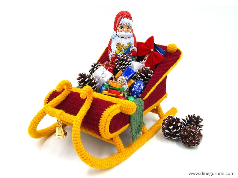 Reindeer Sleigh amigurumi crochet pattern from Dinegurumi direct download PDF in german and english image 4