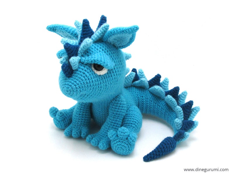 Spikey Patrón de crochet Amigurumi de Dinegurumi Descarga instantánea PDF en alemán e inglés imagen 6