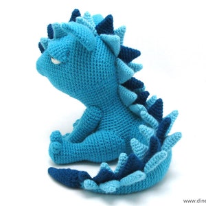 Spikey Patrón de crochet Amigurumi de Dinegurumi Descarga instantánea PDF en alemán e inglés imagen 5