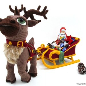 Reindeer Sleigh amigurumi crochet pattern from Dinegurumi direct download PDF in german and english image 7