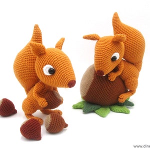 Squirrels amigurumi crochet pattern from Dinegurumi direct download PDF in german and english image 5