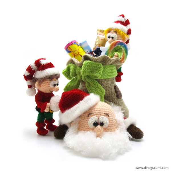 Santa Claus - amigurumi crochet pattern from Dinegurumi - direct download - PDF in german and english