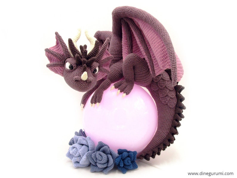 Lampe Dragon Modèle de crochet Amigurumi par Dinegurumi, allemand anglais image 7