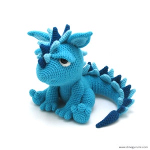 Spikey - amigurumi crochet pattern - grumpy dragon - dino - fantasy - cute gift or decoration - direct download - PDF in german and english
