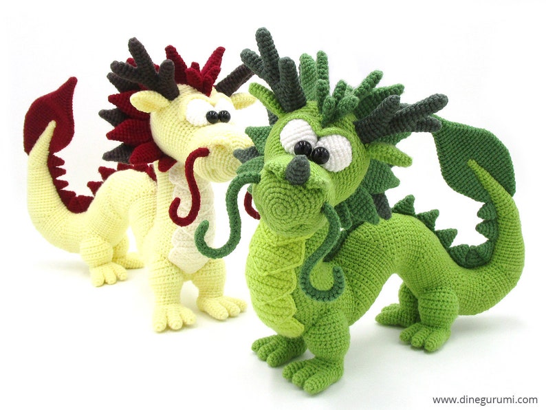 Dragon Lóng Amigurumi Crochet Pattern Chinese Dragon Etsy