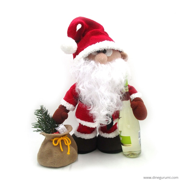 Babbo Natale XL - Schema Amigurumi all'uncinetto di Dinegurumi - Download istantaneo - PDF in tedesco e inglese