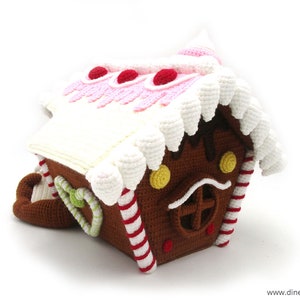 Gingerbread House amigurumi crochet pattern from Dinegurumi, german english image 4