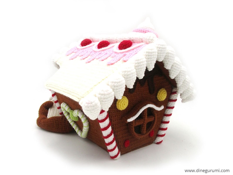 Gingerbread House amigurumi crochet pattern from Dinegurumi, german english image 4