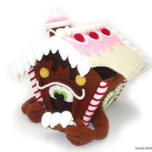 Gingerbread House amigurumi crochet pattern from Dinegurumi, german english image 3