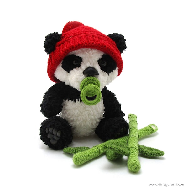 Little Panda - amigurumi crochet pattern from Dinegurumi - direct download - PDF in german and english