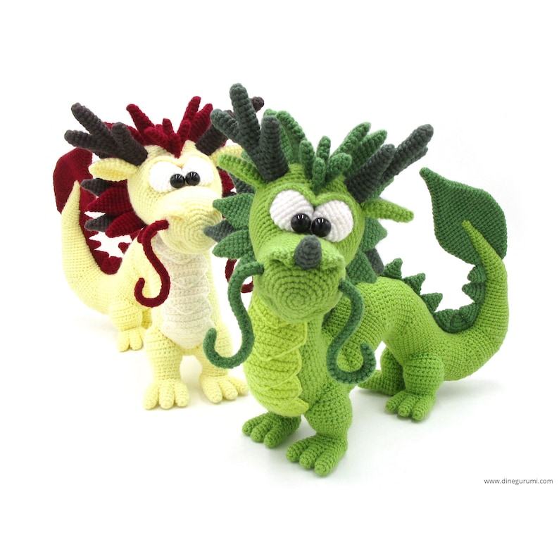 Dragon Long amigurumi crochet pattern from Dinegurumi direct download PDF in german and english image 4