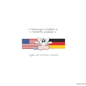 Klein rendier Amigurumi haakpatroon van Dinegurumi Instant download PDF in het Duits en Engels afbeelding 6