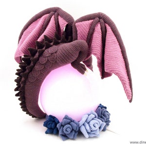 Lampe Dragon Modèle de crochet Amigurumi par Dinegurumi, allemand anglais image 3