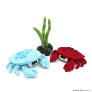 Little Crab - amigurumi crochet pattern from Dinegurumi, german english