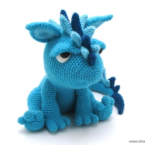 Spikey Patrón de crochet Amigurumi de Dinegurumi Descarga instantánea PDF en alemán e inglés imagen 3