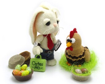 Easter Business - amigurumi crochet pattern from Dinegurumi - direct download - PDF in german and english