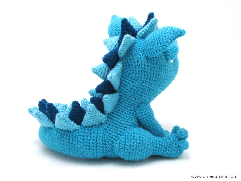 Spikey Patrón de crochet Amigurumi de Dinegurumi Descarga instantánea PDF en alemán e inglés imagen 4