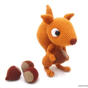 Squirrels amigurumi crochet pattern from Dinegurumi direct download PDF in german and english image 4