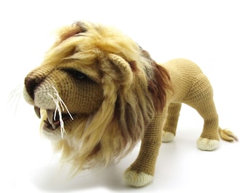Lion - amigurumi crochet pattern - deco - gift - zodiac - male & female - hair made of yarn - direct download - PDF in german and english