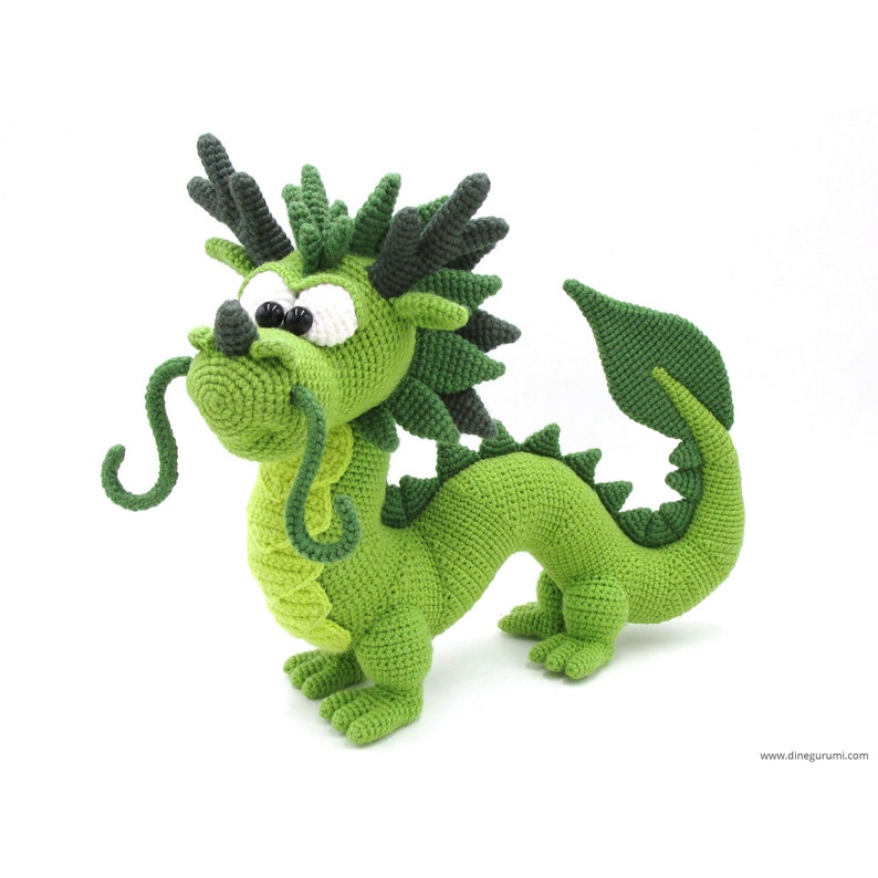 Dragon Long amigurumi crochet pattern from Dinegurumi direct download PDF in german and english image 3