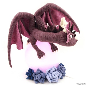 Lampe Dragon Modèle de crochet Amigurumi par Dinegurumi, allemand anglais image 5