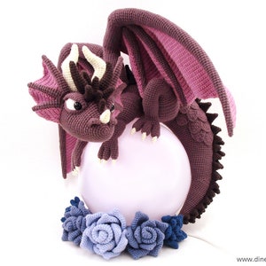 Lampe Dragon Modèle de crochet Amigurumi par Dinegurumi, allemand anglais image 4