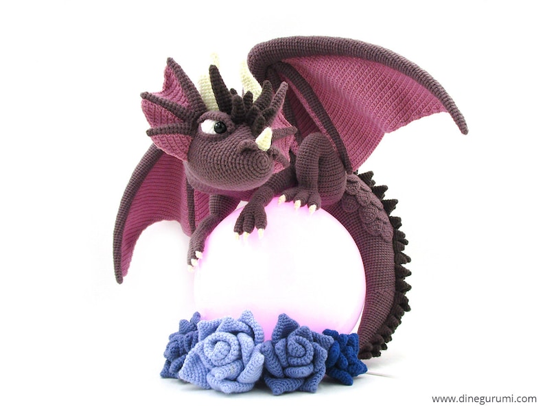 Lampe Dragon Modèle de crochet Amigurumi par Dinegurumi, allemand anglais image 6