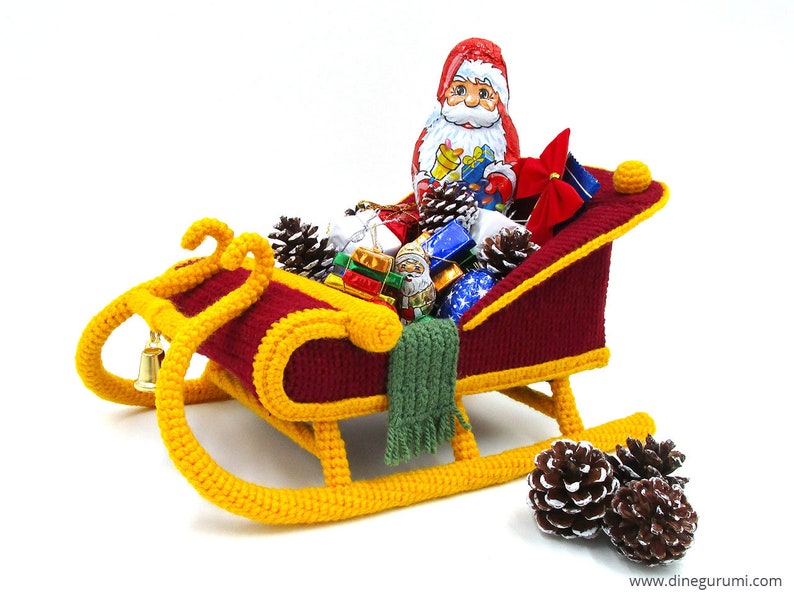 Reindeer Sleigh amigurumi crochet pattern from Dinegurumi direct download PDF in german and english image 5