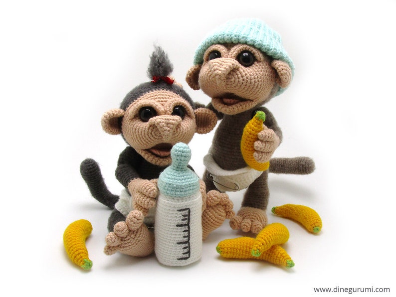 amigurumi crochet pattern Little Monkeys