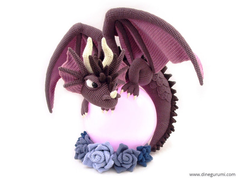 Lampe Dragon Modèle de crochet Amigurumi par Dinegurumi, allemand anglais image 8