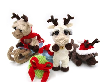 Little Reindeers - amigurumi crochet pattern from Dinegurumi - direct download - PDF in german and english