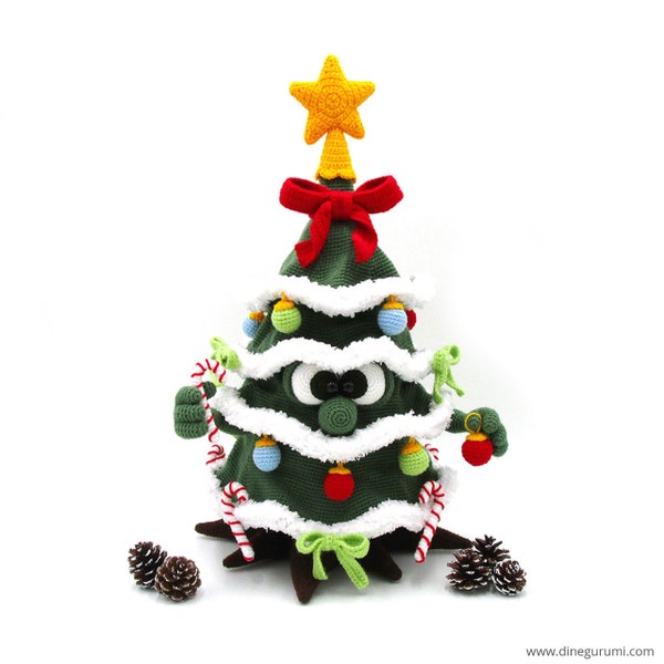 Christmas Tree XL - Patrón de crochet Amigurumi de Dinegurumi, Alemán Inglés