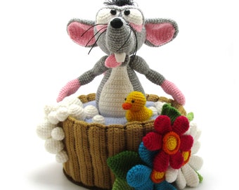 Rat d'eau - Modèle de crochet Amigurumi de Dinegurumi - Téléchargement instantané - PDF en allemand et anglais