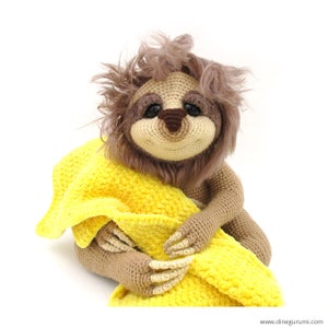 Faultier - Amigurumi Häkelanleitung - mit Mütze und Decke - sitzende und liegende Variante enthalten - PDF in deutsch und englisch