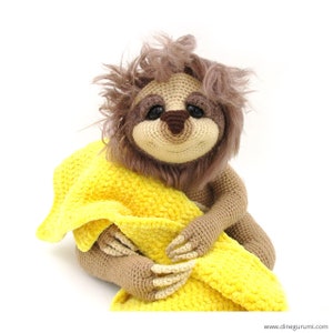 Sloth - amigurumi crochet pattern from Dinegurumi - direct download - PDF in german and english