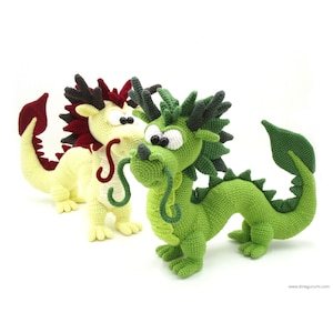 Dragon Long amigurumi crochet pattern from Dinegurumi direct download PDF in german and english image 2