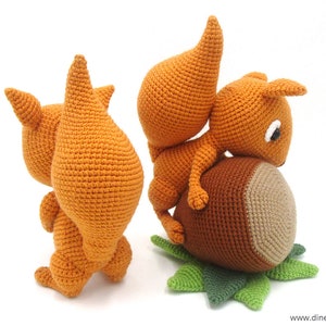 Squirrels amigurumi crochet pattern from Dinegurumi direct download PDF in german and english image 2