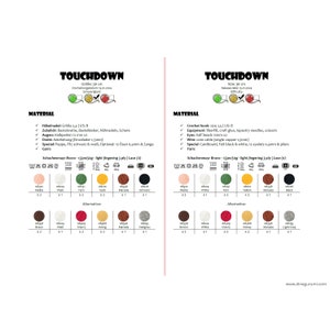 Touchdown Modèle de crochet Amigurumi de Dinegurumi Téléchargement instantané PDF en allemand et anglais image 9