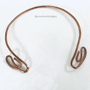 Solid Hammered Copper Torc Neckring