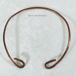 Solid Hammered Copper Torc Neckring