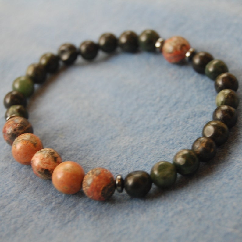 Gemstone Energy Bracelet Red Moonstone And Unakite With Black Onyx Gemlore Gemstone Properties image 3