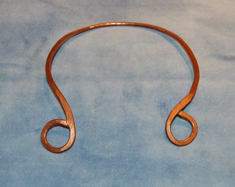 Hammered Solid Copper Torc Style Necklace - torq - torque - neckring - celtic - norse - viking - polythiest - pagan