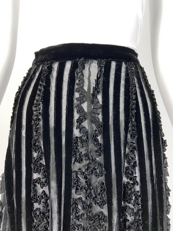 50s Skirt Vintage, Full Skirt, Sheer Midi Skirt, … - image 3