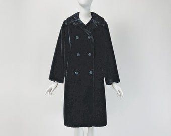 Vintage 60s Faux Fur Coat, Jackie O Coat, Double Breasted Coat, Plush Coat, B Altman Coat, Medium Large, Size 10 12 US, 14 16 UK, G227