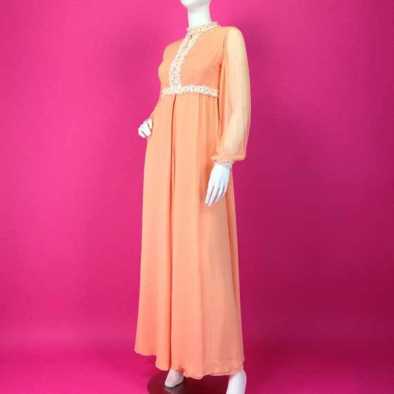 Vintage 60s Mod Dressy Jumpsuit, Sheer Sleeve Bri… - image 7