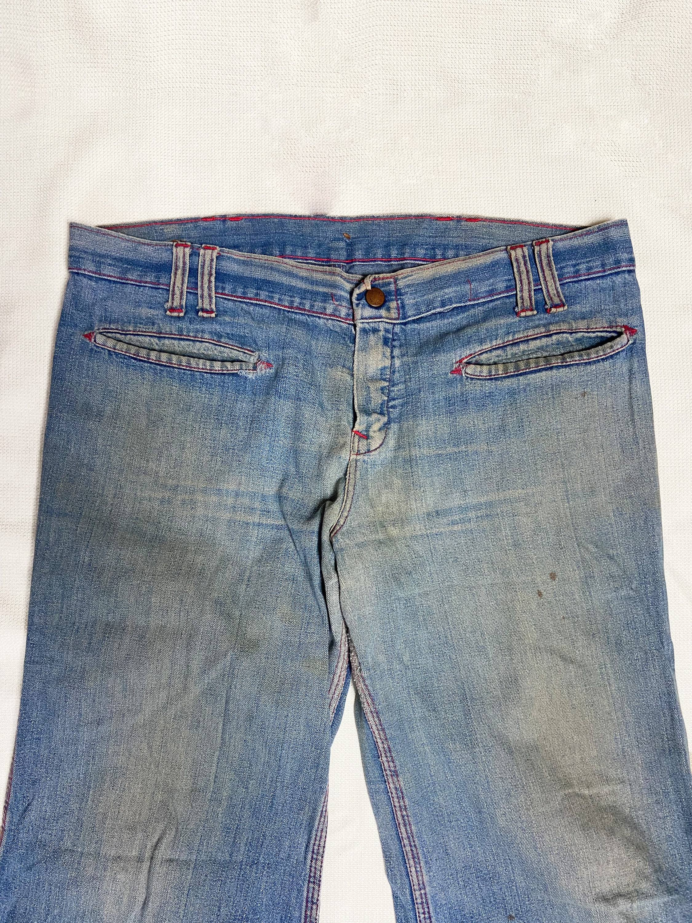 WMNS Ripped Hip Hugger High Waist Cut Tight Fit Blue Jeans / Blue
