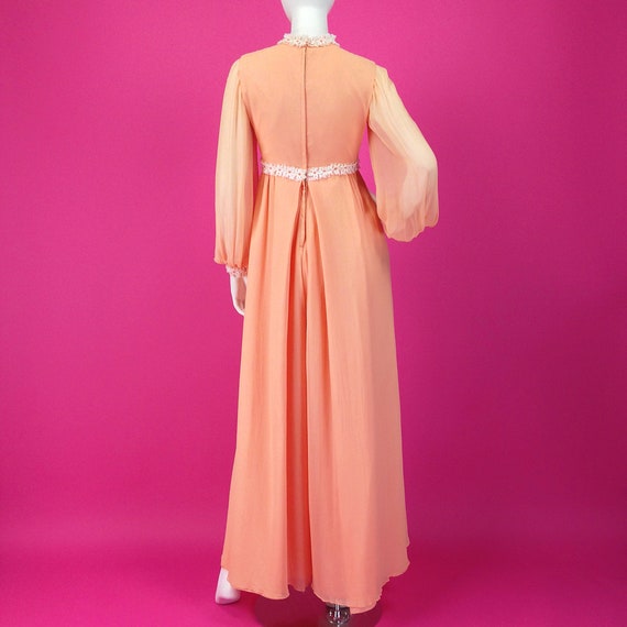 Vintage 60s Mod Dressy Jumpsuit, Sheer Sleeve Bri… - image 9